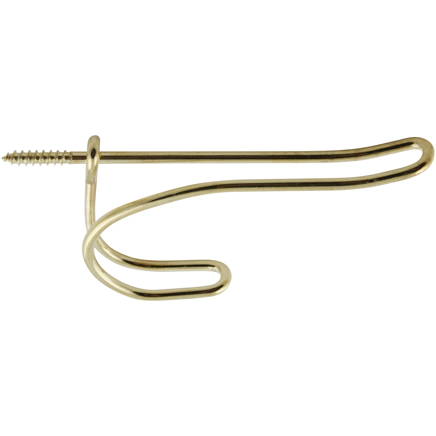 Brass Gold Steel Coat/hat Hook 35 Lb Capacity 2 Pk