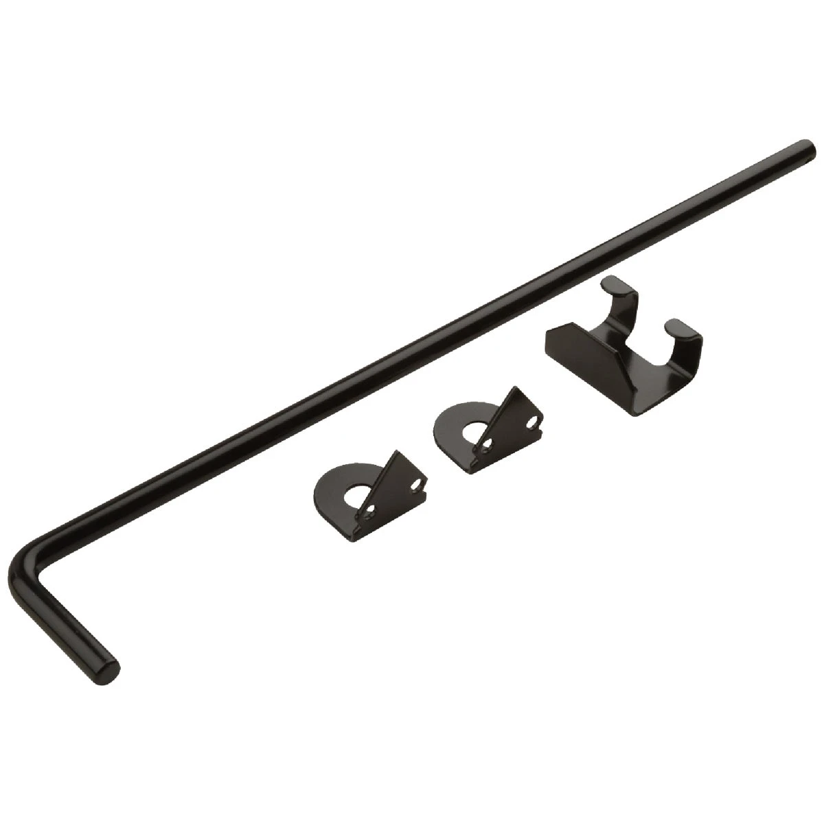 Adjustable Cane Bolt, Black, 1/2 x 18 In.