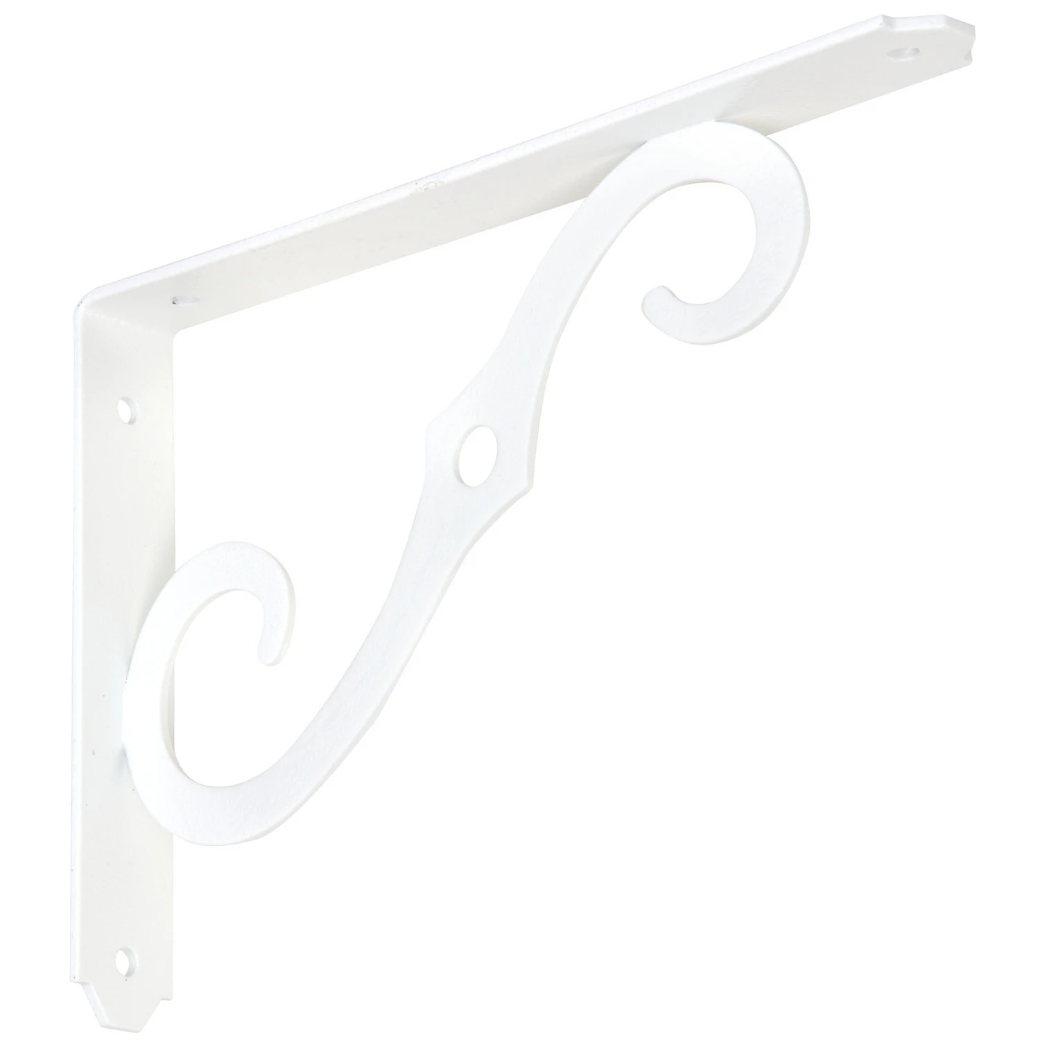 152 8 In. D X 5-1/2 In. H Antique White Steel Ornamental Shelf Bracket