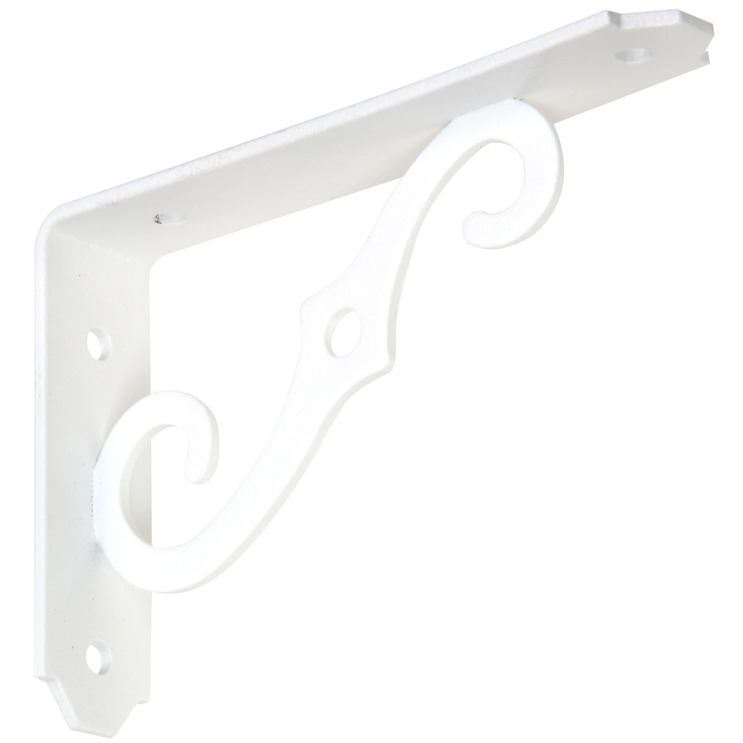 152 5 In. D. X 3-1/2 In. H. Antique White Steel Ornamental Shelf Bracket