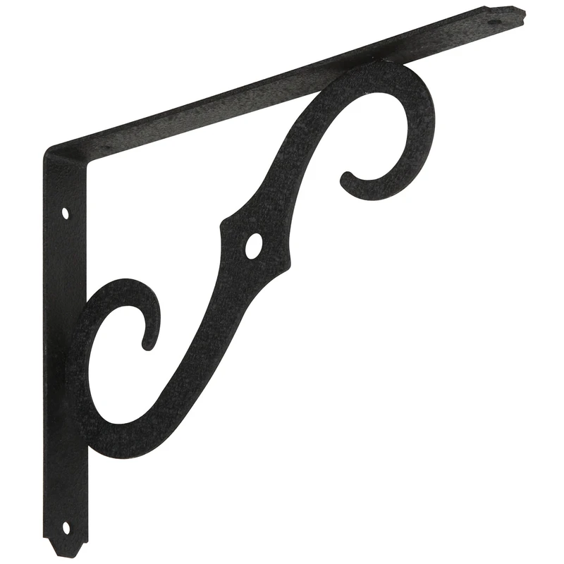 152 Black Steel Ornamental Shelf Bracket 10 In. D X 7 In. H