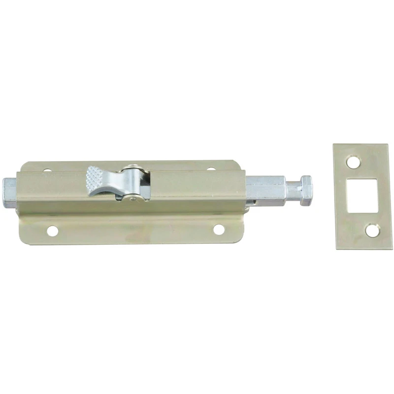 6 Inch Zinc-plated Steel Door Foot Bolt With Positive Action Lever