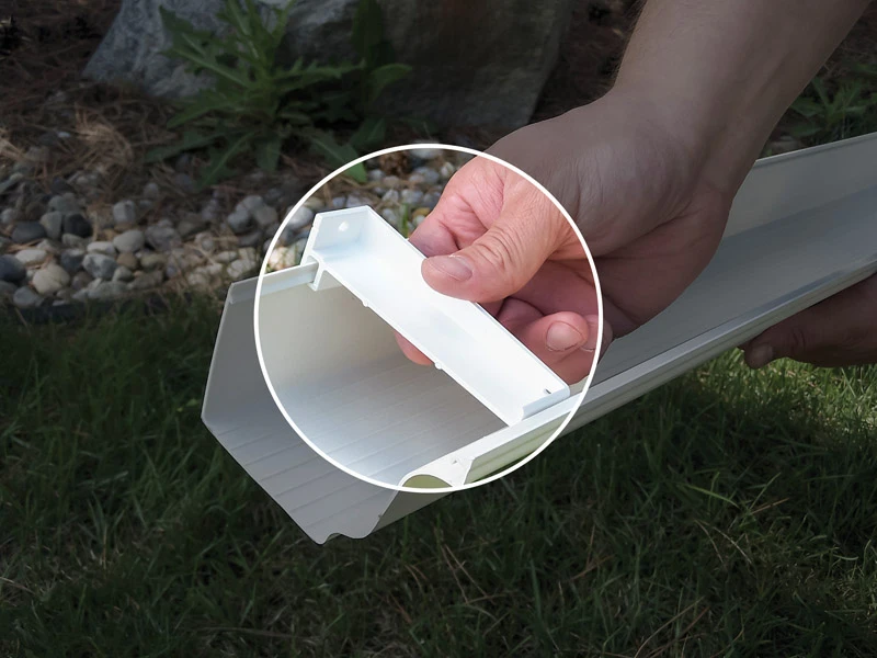 White Vinyl Gutter Bracket, 5 In. H X 5 In. W X 4.9 In. L
