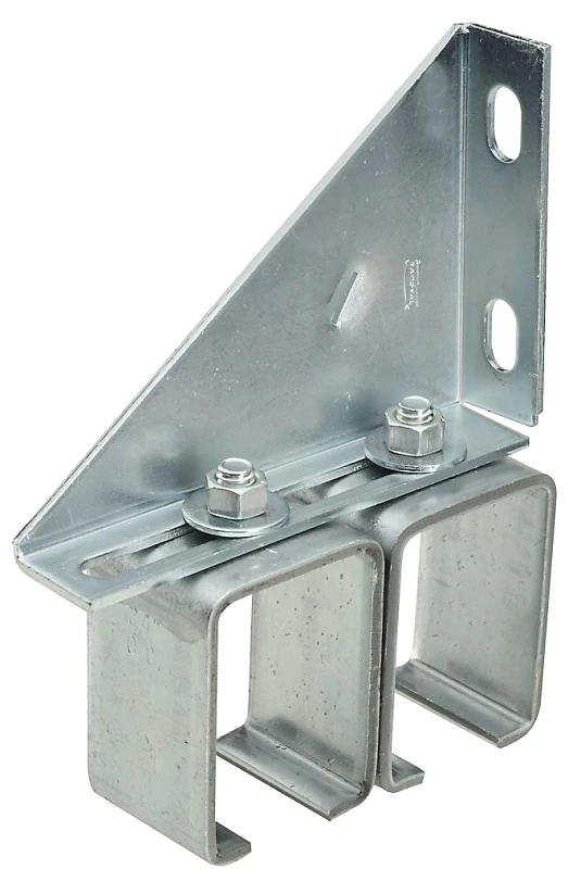 Dp51m2 Galvanized Double Box Rail Barn Door Bracket, 300 Lb Capacity