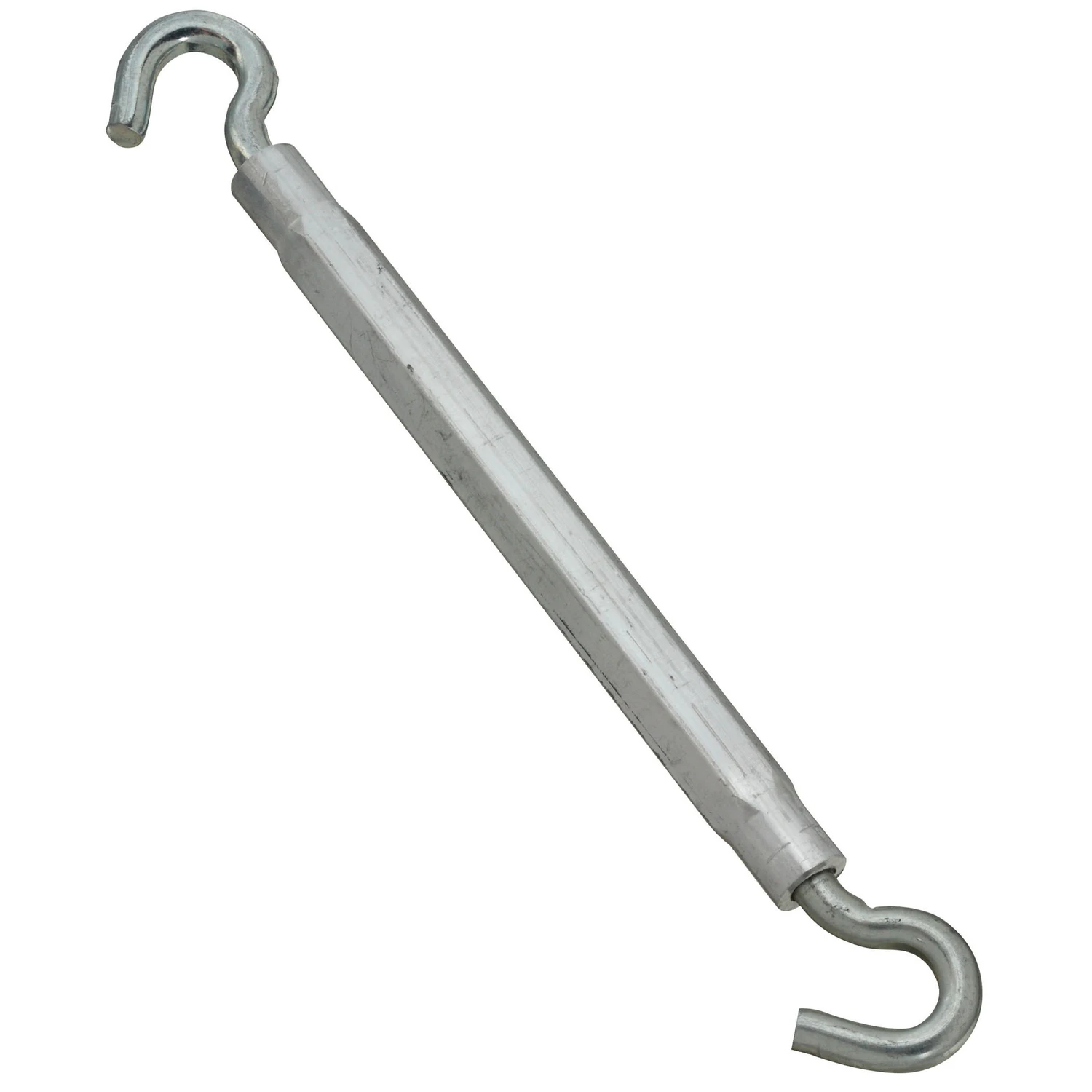 Hook to Hook Turnbuckle Zinc Plated Steel 3/8 Inch by 16 Inch
