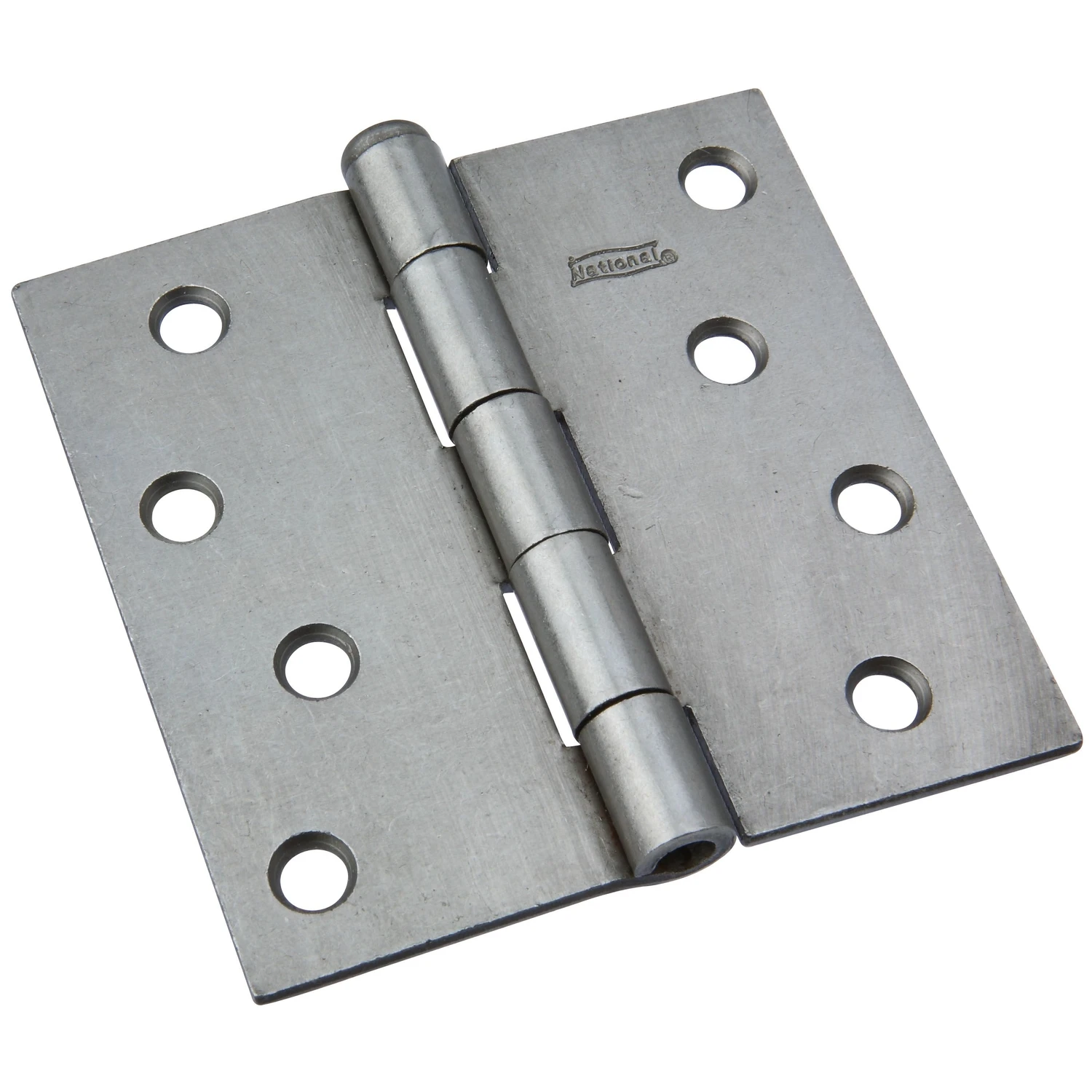Plain Steel Removable-Pin Broad Hinge, 4 In.