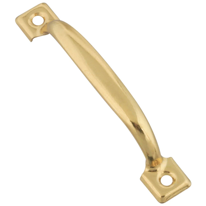 Brass Screen Door Pull Handle, 4 and 3 Quarter Inches Length