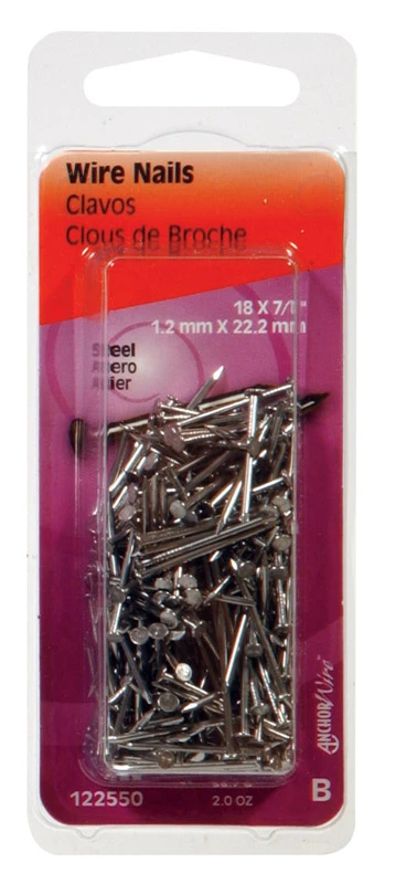 Hillman 7/8 in. Wire Bright Steel Nail Flat Head Hillman 7/8 in. Wire Bright Steel Nail Flat Head