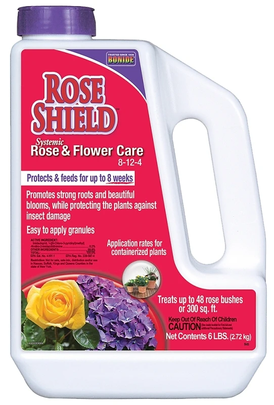 Rose Shield 6 Lb. Systemic Insecticide And Fertilizer 8-12-4 Granules