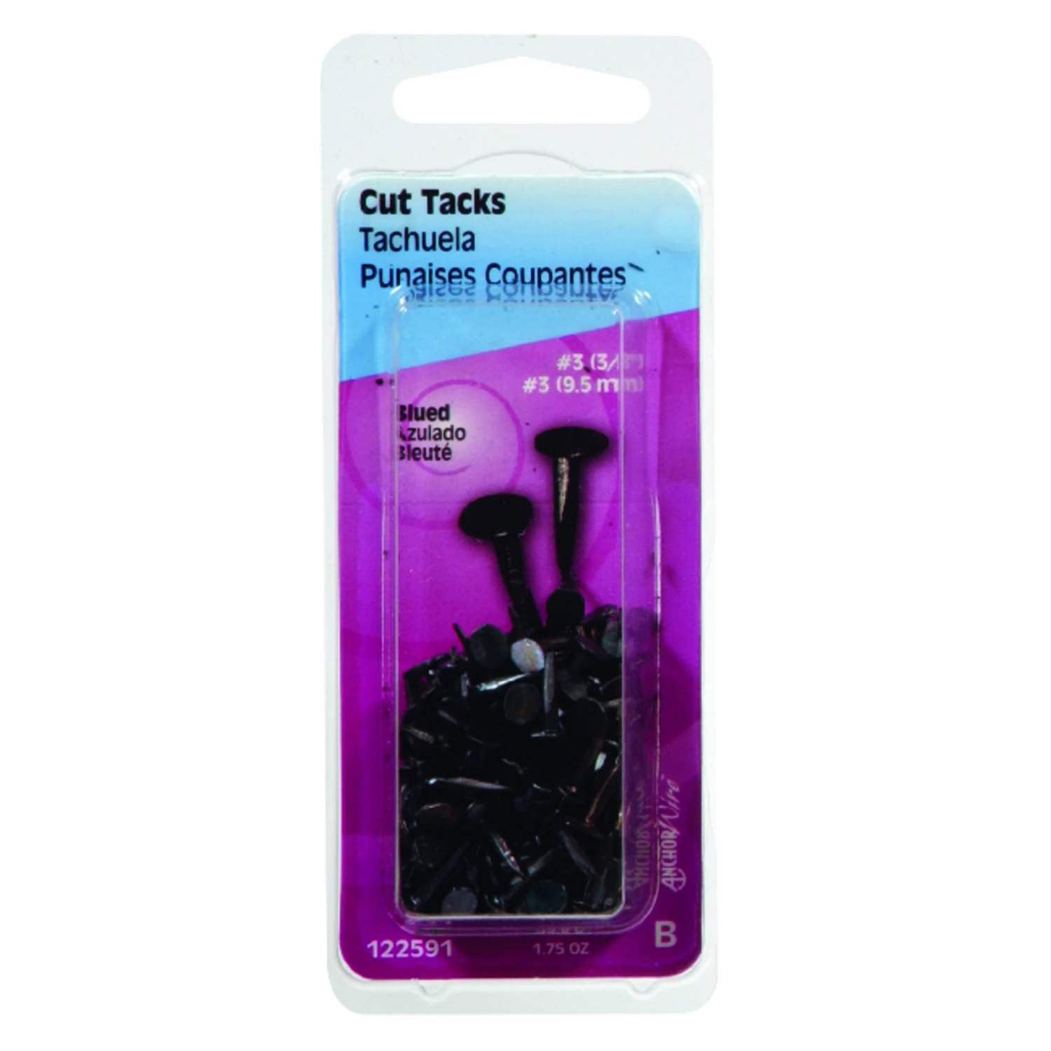 HILLMAN Anchor Wire No. 3 X 3/8 in. L Blue Steel Cut Tacks 1 pk