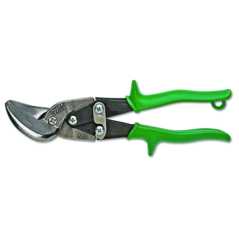 Wiss Metalcraft Offset Aviation Snips, Right & Straight Cut, 9.75 In.