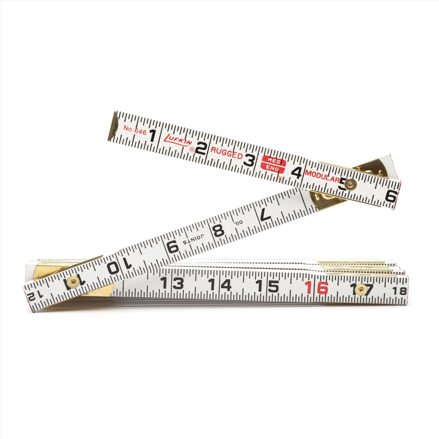 Red End 6 Ft. X 5/8 In. Wood Folding Masonry Rule, Modular Spacing