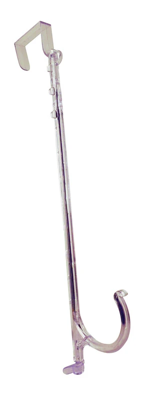 Adjustable Wreath Hanger 14-24 In., 10 Lb Capacity, Clear Resin, Model 9220-99-1740