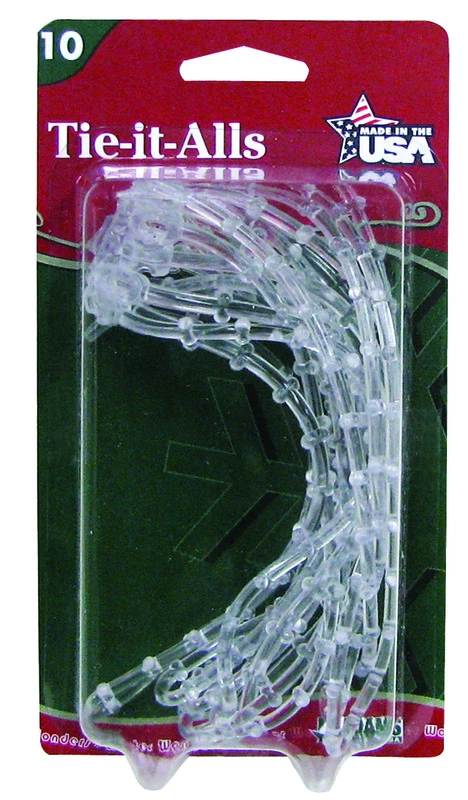 Holiday D?cor Tie-It-All's, Clear, 10-Ct.