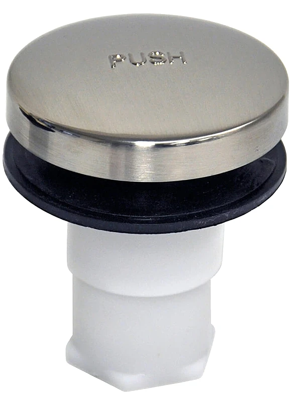 5/16 In. Brushed Nickel Plastic Touch-toe Tub Stopper
