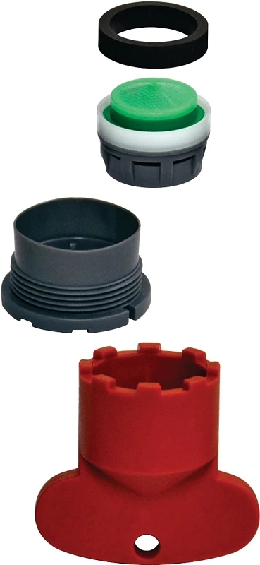 Danco Dual Thread 13/16 in.-27 and 55/64 in.-16 Black Aerator Adapter Set