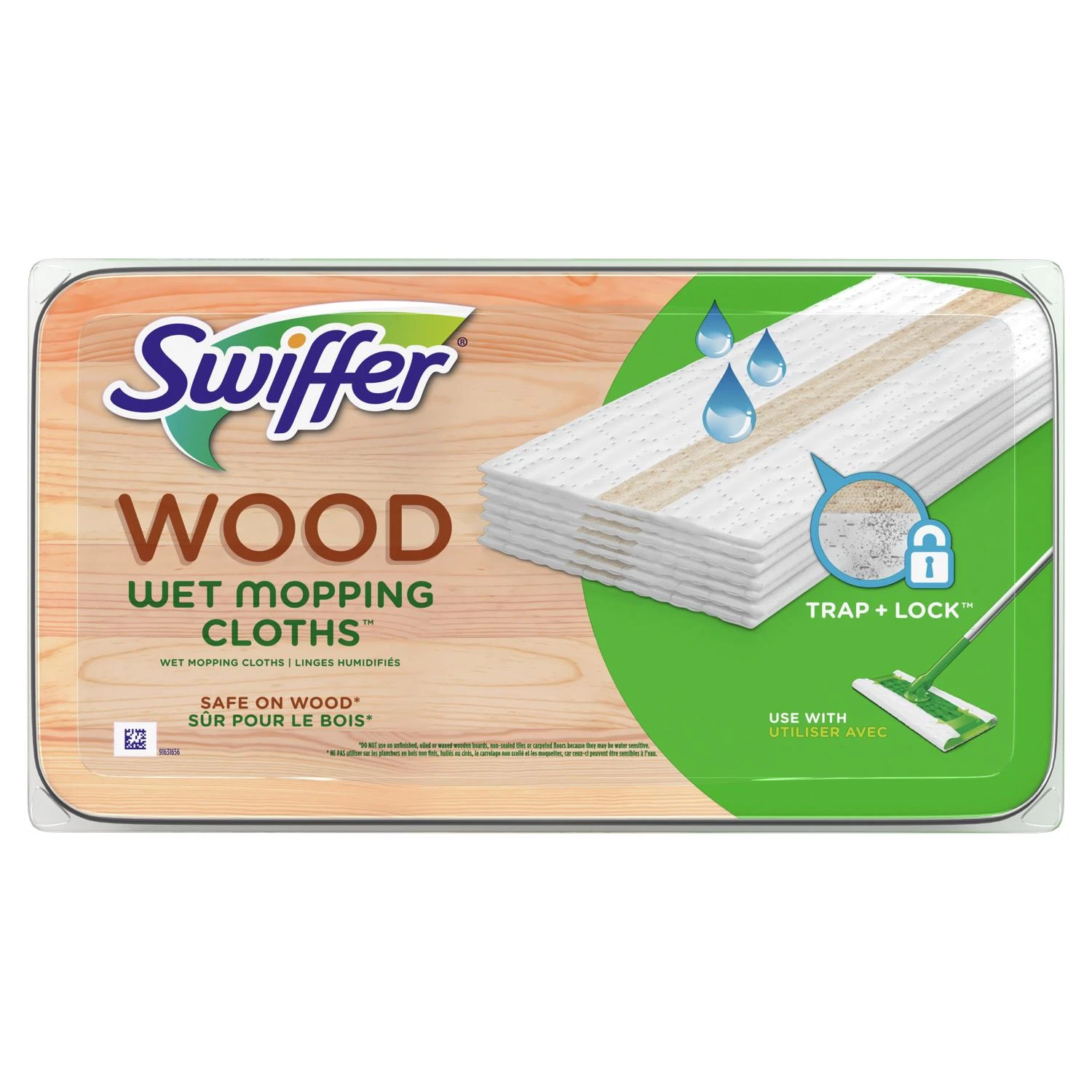Sweeper Wet Wood Floor Mopping Cloths, 20-Ct.