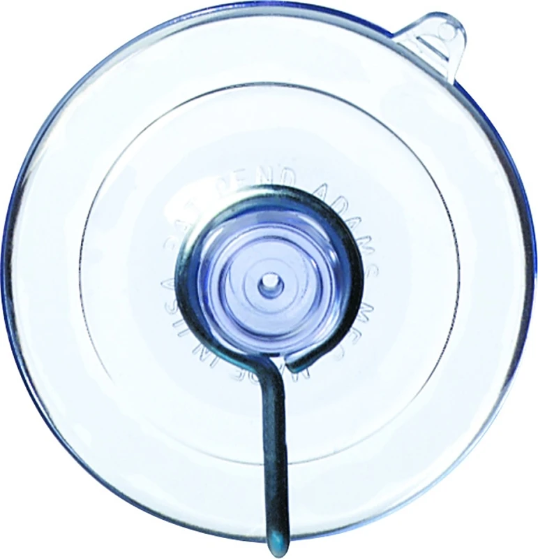 1.75 In. Clear Plastic Suction Cup With Hooks, 3 Lb Capacity, Model 6500-74-3848