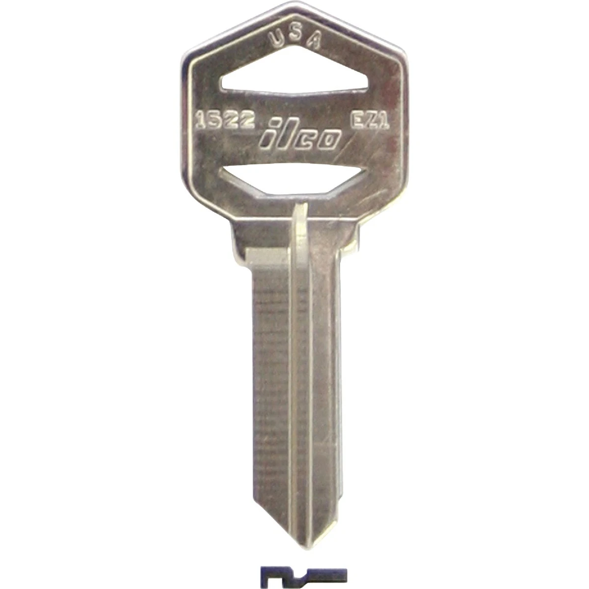 Nickel Plated House Key, Ez1-kw1 (10-pack) Brass Construction