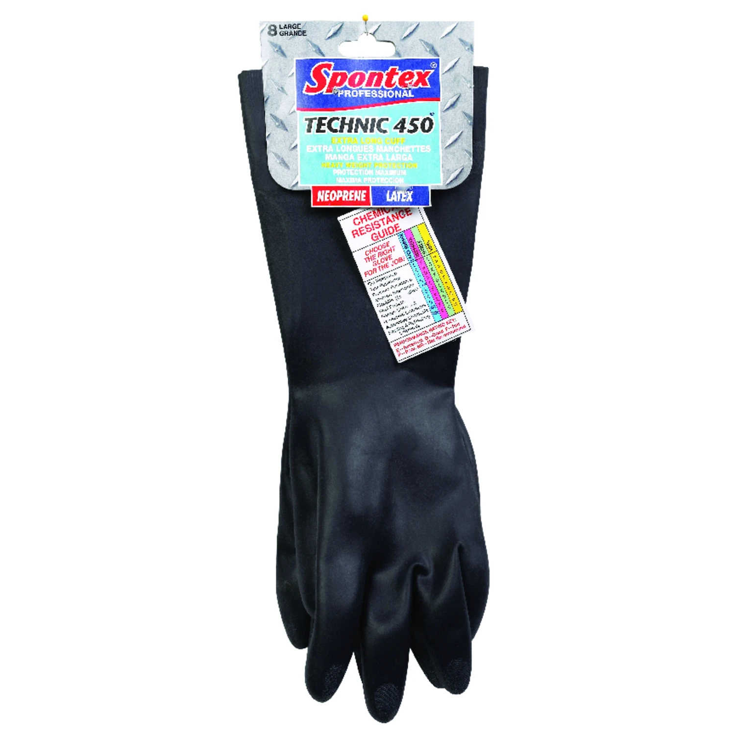 Technic 450 Flock-Lined Neoprene Gloves, Large