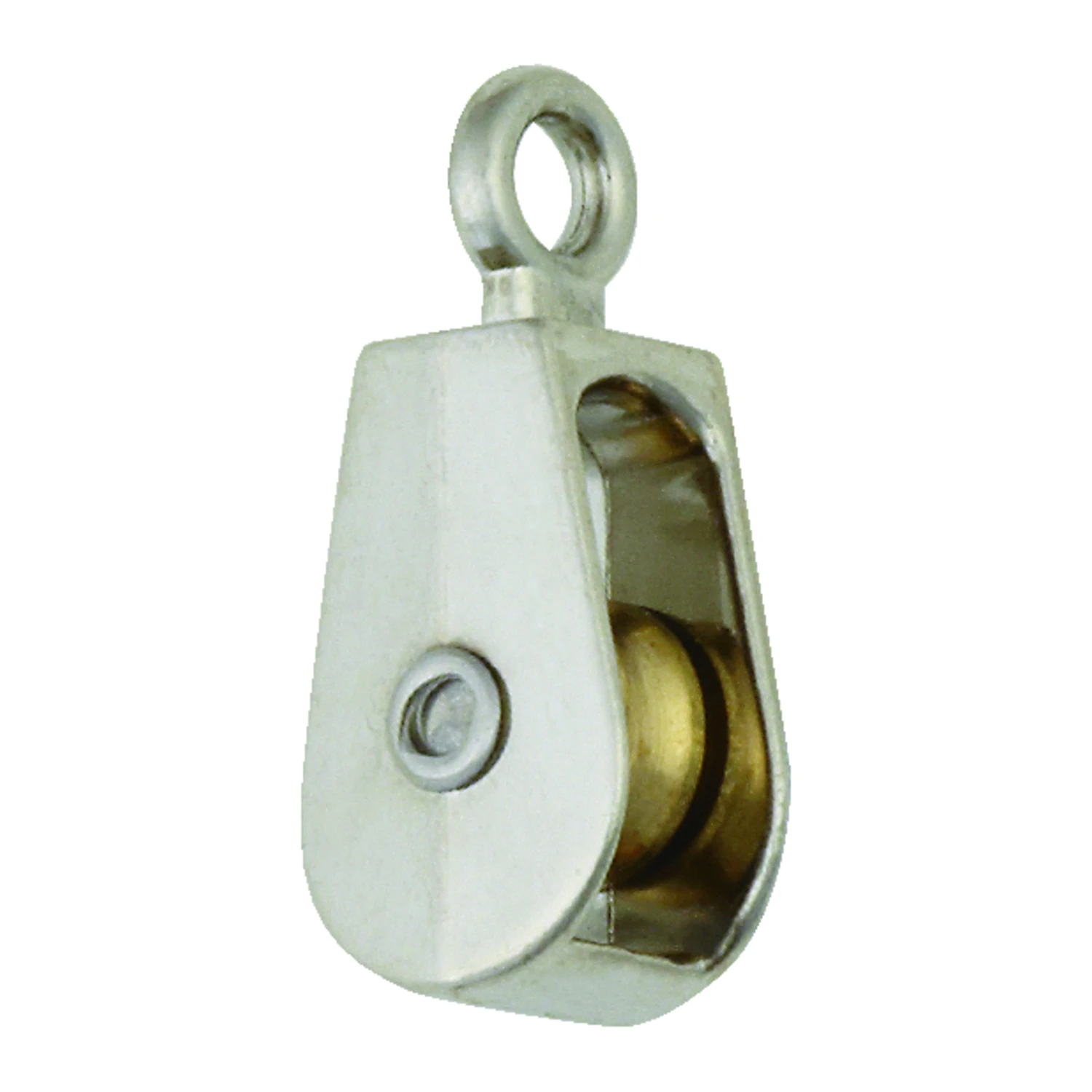 1/2 In. Diameter Nickel Copper Ridge Eye Single Sheave Pulley