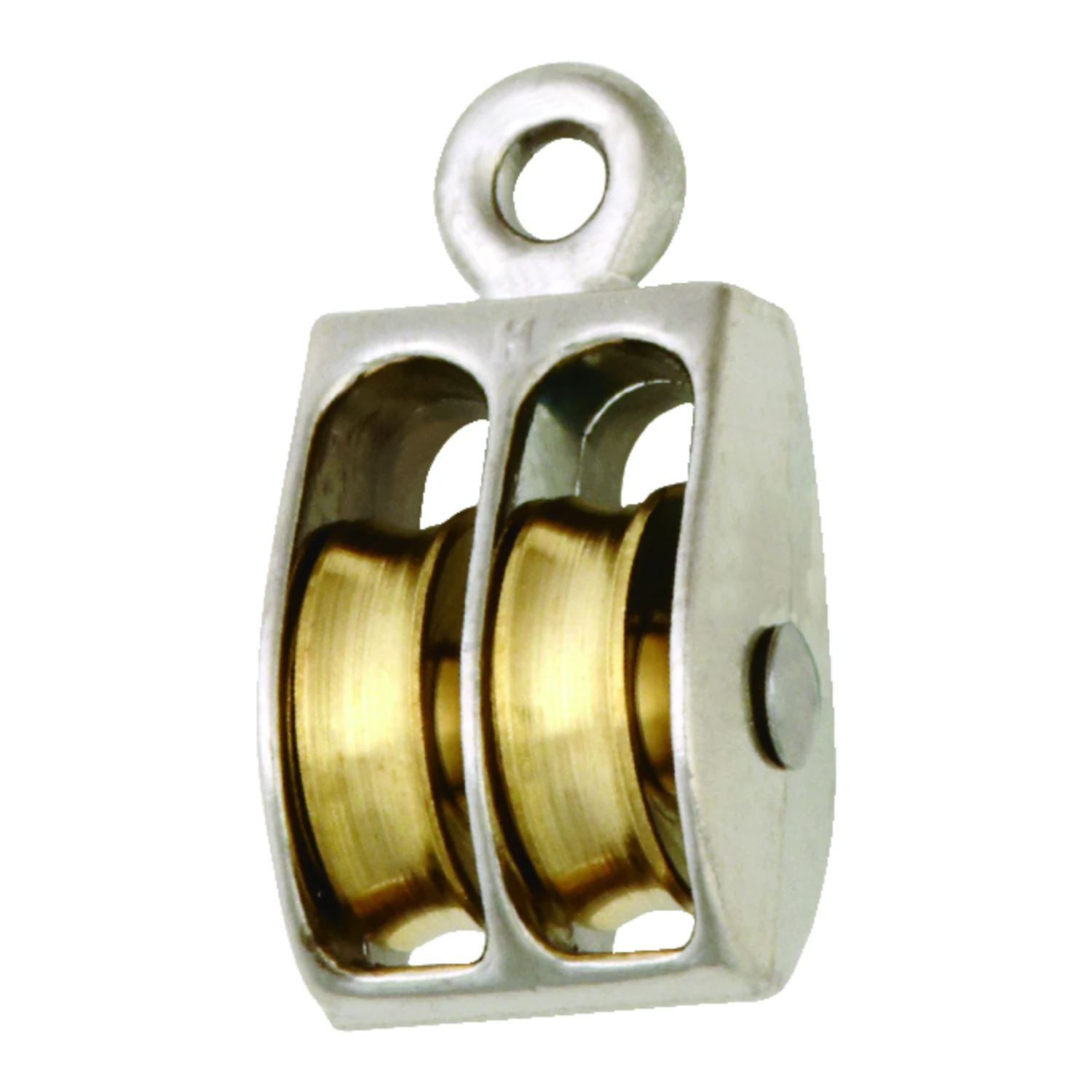 Campbell 1 in. D Nickel Copper Ridge Eye Single Eye Pulley Campbell 1 in. D Nickel Copper Ridge Eye Single Eye Pulley