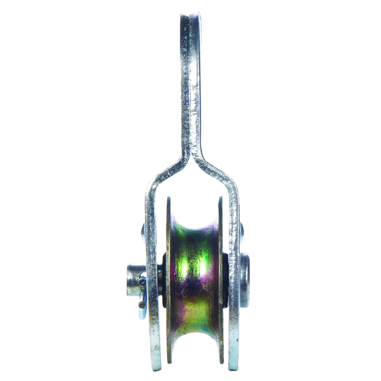 1-1/2 In. Zinc Plated Steel Fixed Eye Single Sheave Rigid Eye Pulley