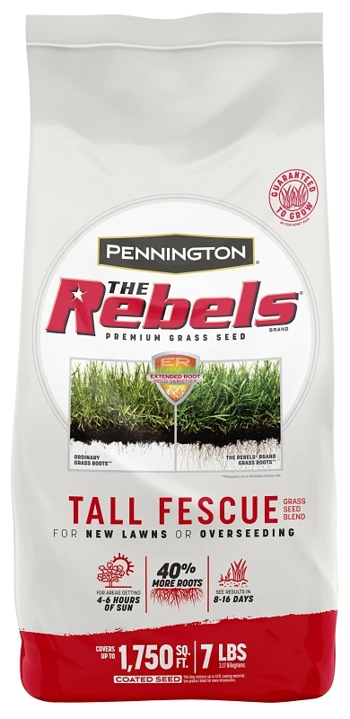 The Rebels Tall Fescue Grass Seed For Sun Or Shade 7 Lb Bag