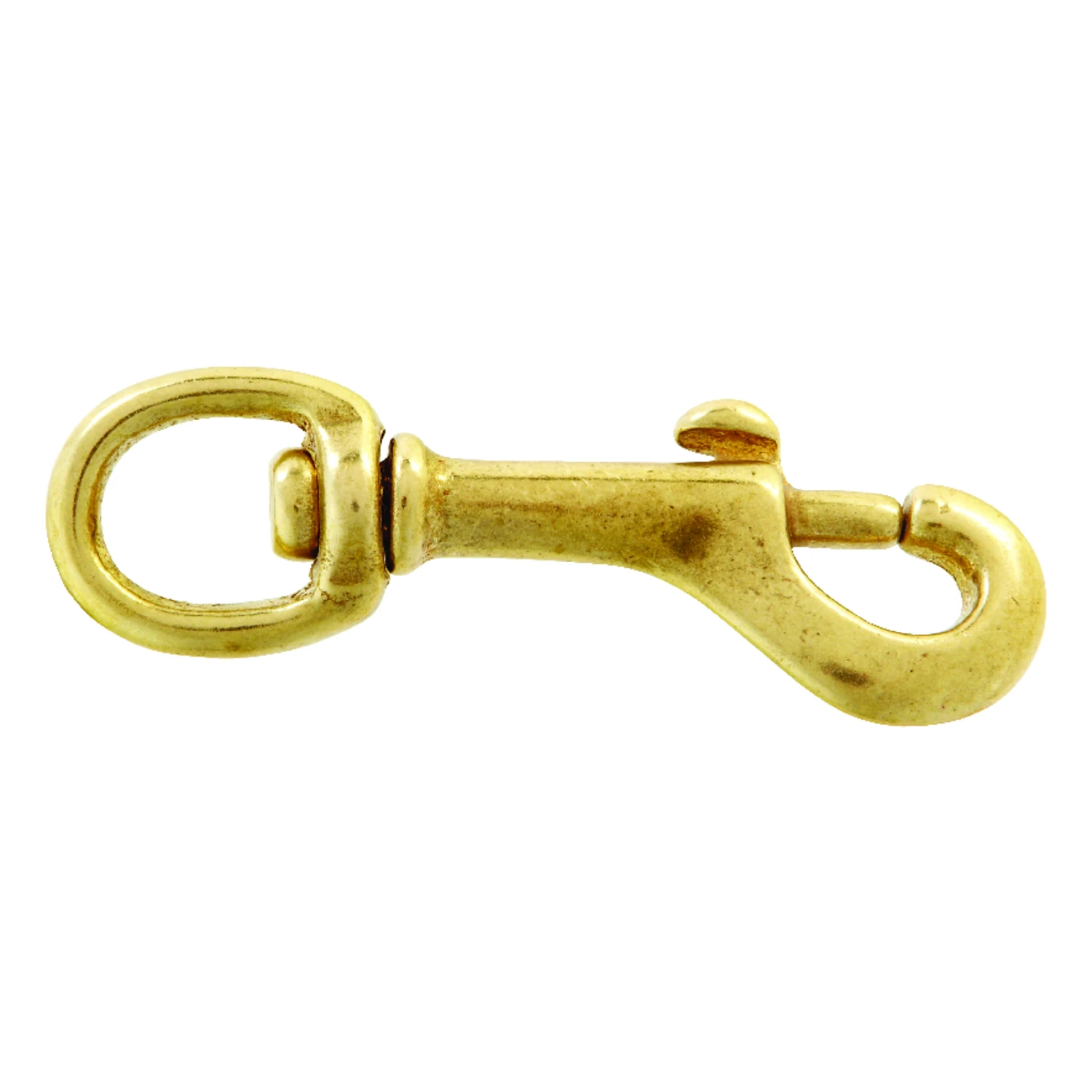 1/2 In. D X 3-1/16 In. L Polished Bronze Round Swivel Eye Bolt Snap 40 Lb