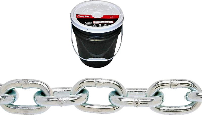 One Quarter Inch Blue-Krome Proof Coil Chain, One Hundred Forty-One Feet Length