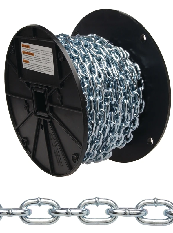 #2 125 Ft. Zinc-plated Low-carbon Steel Straight Link Machine Chain