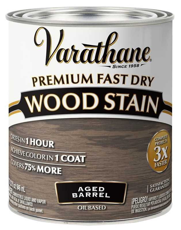 Varathane Aged Barrel Oil-Based Urethane Modified Alkyd Fast Dry Wood Stain 1 qt