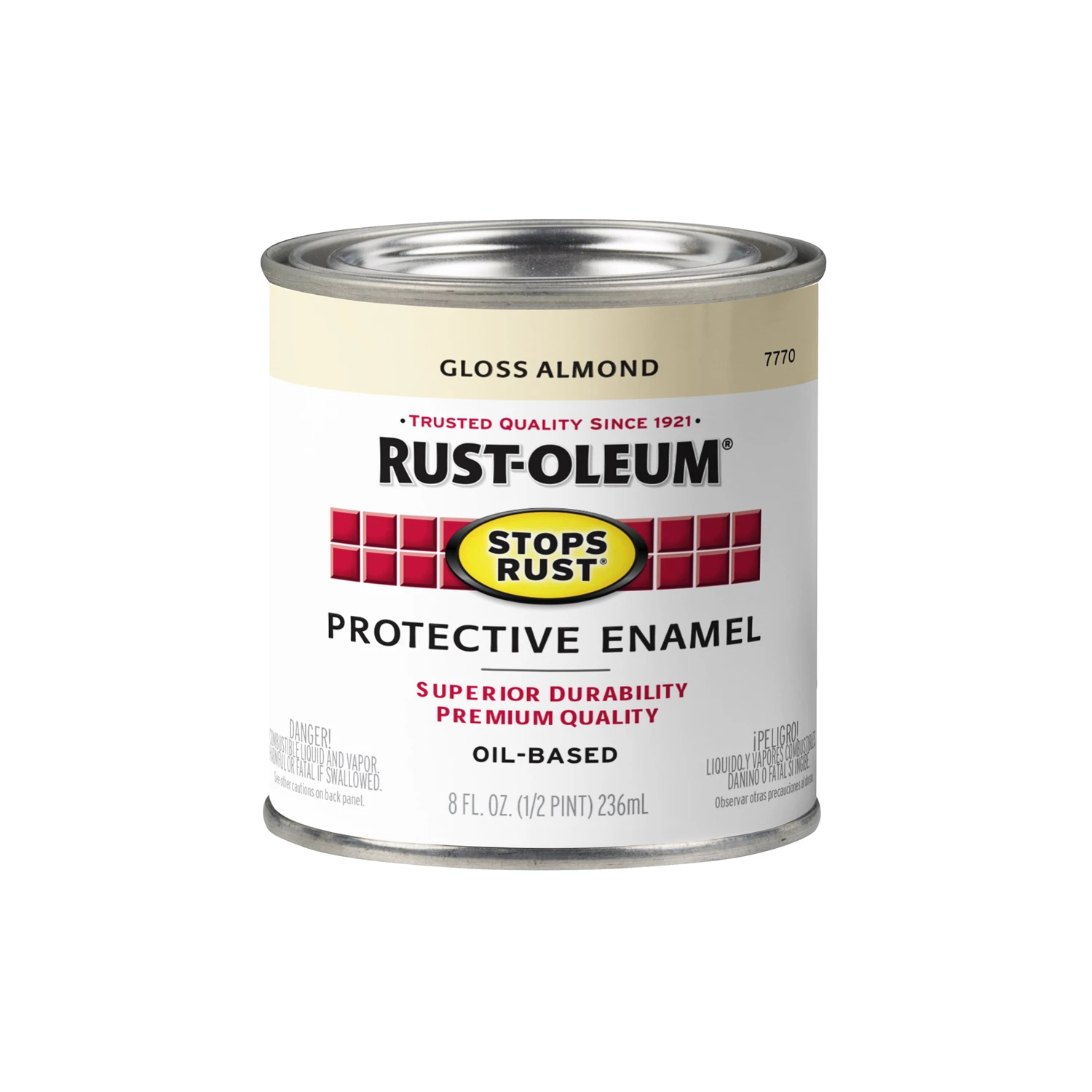 Stops Rust Oil Based Gloss Protective Enamel, Almond, 1/2 Pint