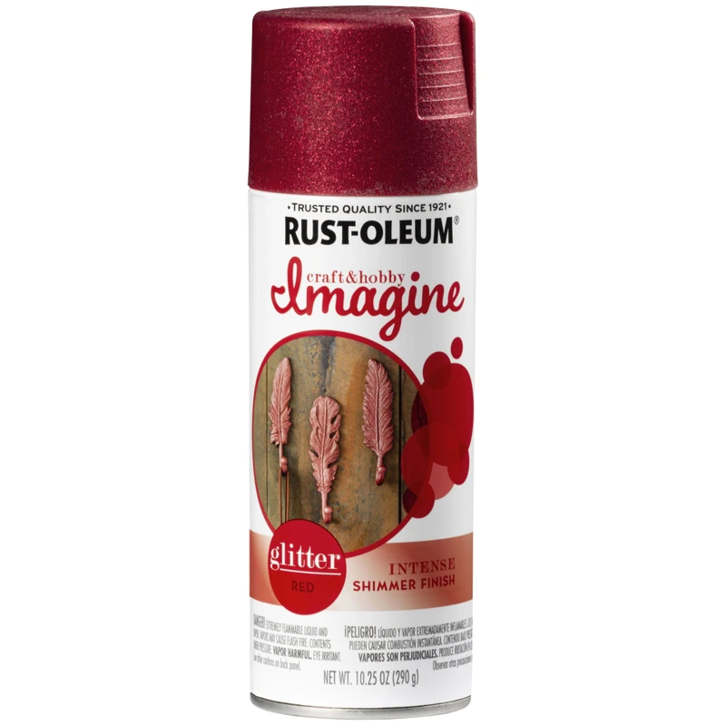 Imagine Craft & Hobby 10.25 Oz. Intense Red Glitter Spray Paint
