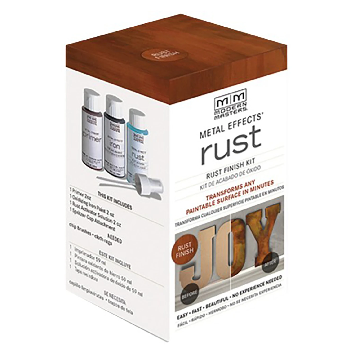 Metal Effects Flat Rust Water-based Oxidizing Finish Kit 2 Oz