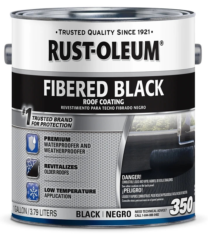 350 1 Gallon Fibered Black Roof Coating For Asphalt Membranes