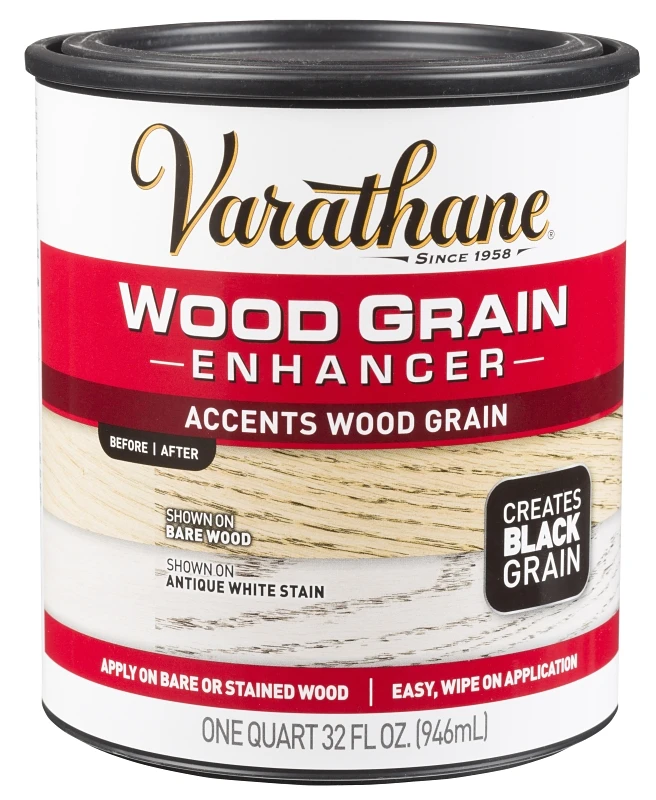 1 Quart Black Wood Grain Enhancer Finish - Water-based, Low Odor