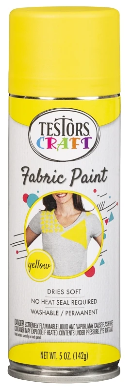 Testors Craft 5 Oz. Matte Yellow Fabric Spray Paint