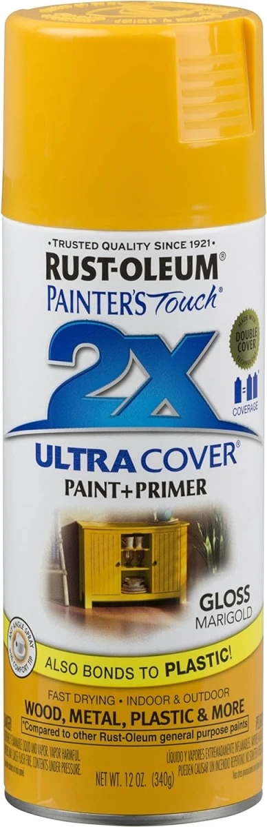 2x Ultra Cover 12 Oz. Gloss Spray Paint, Marigold