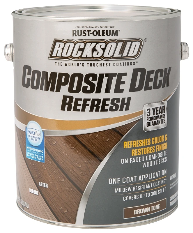 Rocksolid Brown Tone Water-based Composite Deck Refresh 1 Gallon
