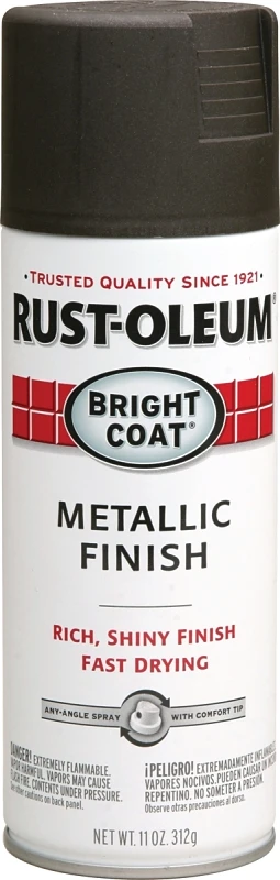 Stops Rust Dark Bronze Bright Coat Metallic Spray Paint 11 Oz