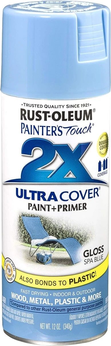 Painter's Touch 2x Ultra Cover 12 Oz. Gloss Spray Paint, Spa Blue