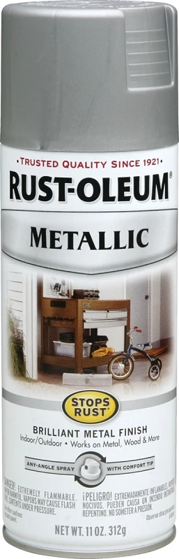 Rust Preventative Spray Paint Matte Nickel Metallic Finish 11 Ounce Can