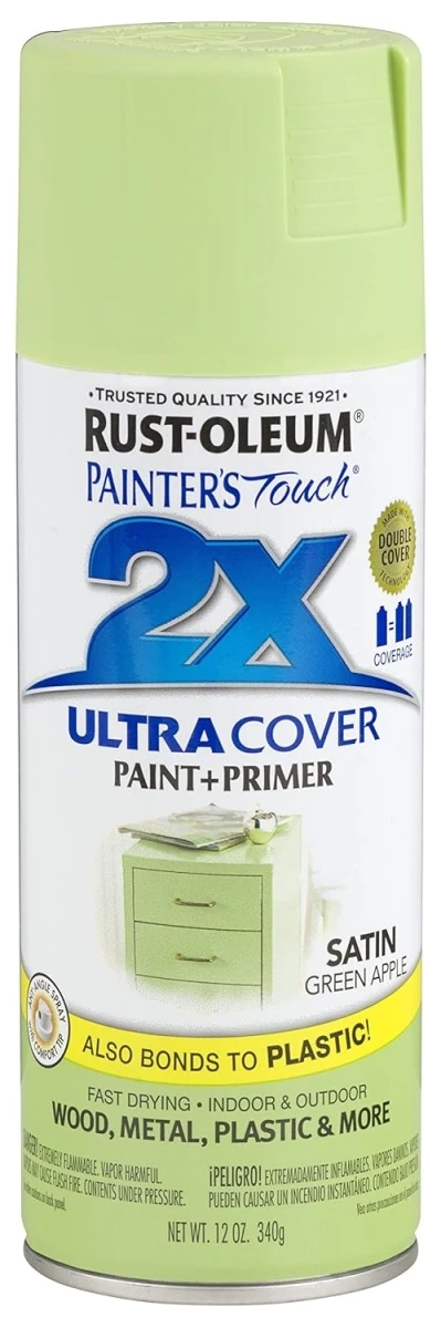Painter's Touch 2x Ultra Cover 12 Oz. Satin Green Apple Spray Paint