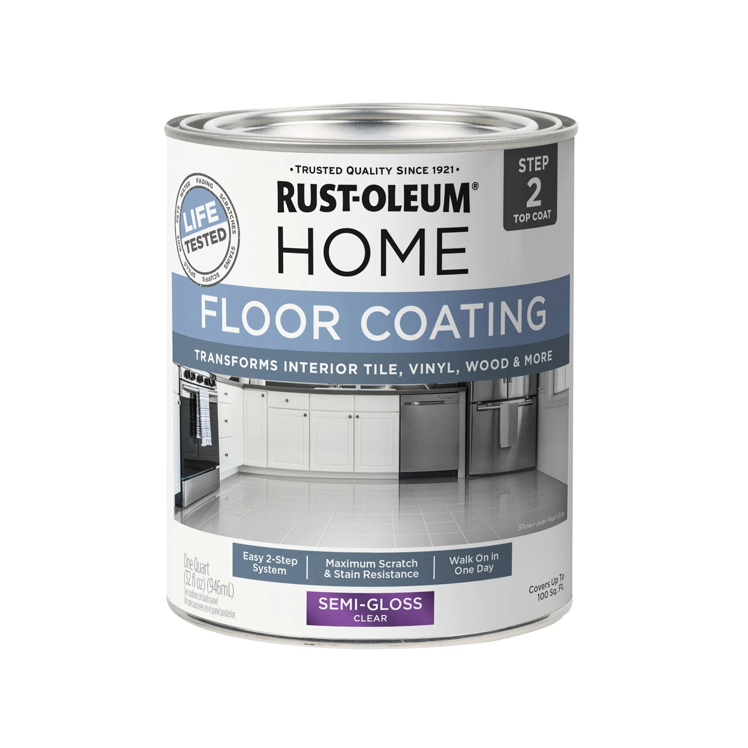 HOME Flooring Protective Top Coat Step 2 Clear Semi Gloss Quart