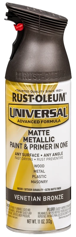 Universal 11 Oz. Matte Metallic Venetian Bronze Spray Paint And Primer