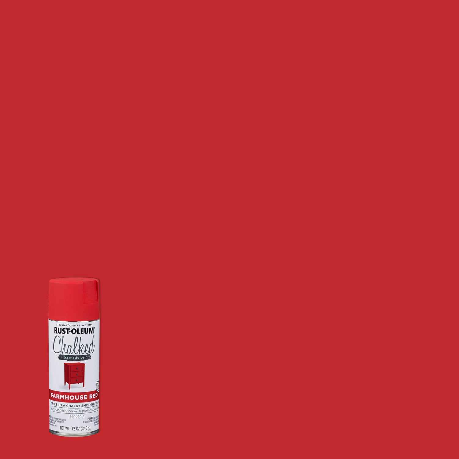 Chalked 12 Oz. Ultra Matte Farmhouse Red Spray Paint - Oil-based Acrylic