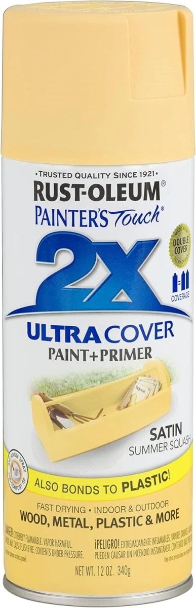 Painter's Touch 2x Ultra Cover 12 Oz. Satin Spray Paint, Summer Squash