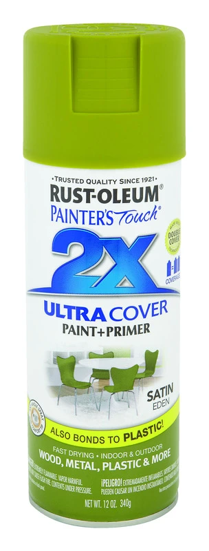 2x Ultra Cover 12 Oz. Satin Spray Paint, Eden