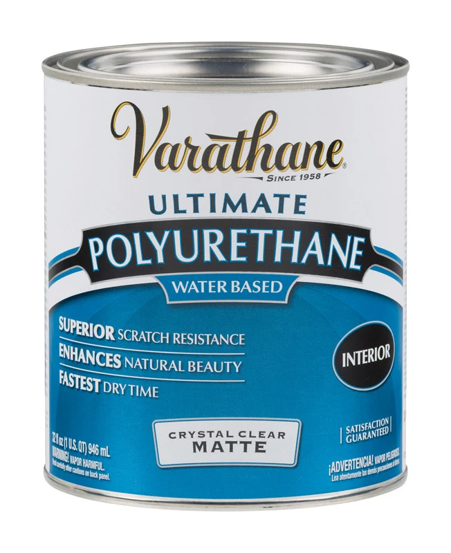 Matte Low Odor Water Based Interior Polyurethane, 1 Quart - Ultimate Protection